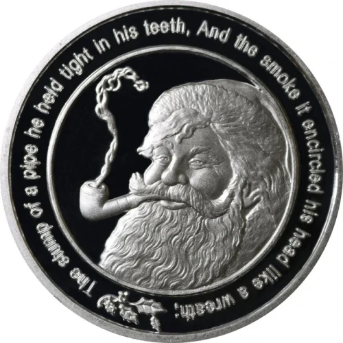1 oz Silver Round - Santa Claus Merry Christmas (2)