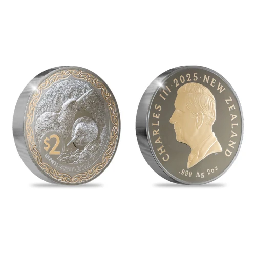 2 oz Kiwi Silver Round 2025 (2)