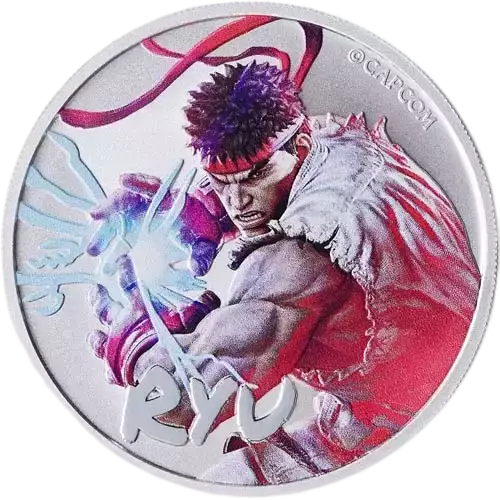 2022 Tuvalu 1 oz Silver Colorized Street Fighter: RYU By the Perth Mint (3)