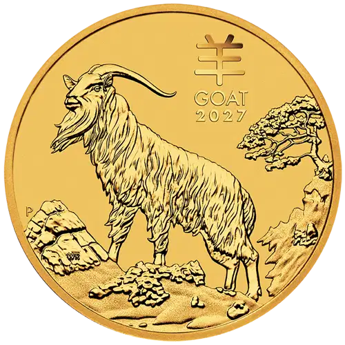 2027 1/2 oz Australian Perth Mint Gold Lunar Series III: Year of the Goat