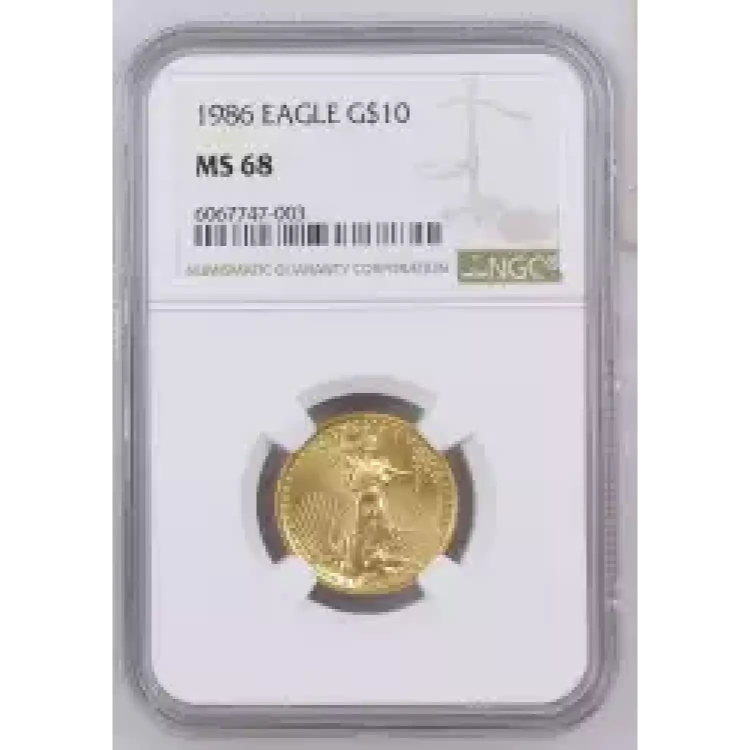 Gold Bullion-Gold Eagles--$10 Gold Eagle 1/4 oz -Gold- 10 Dollar